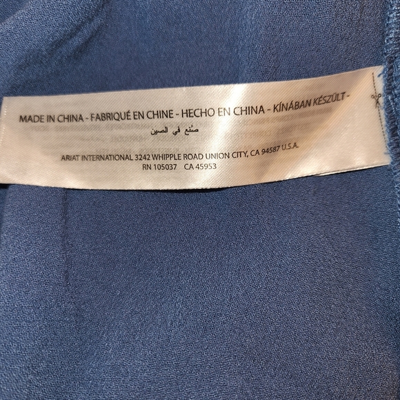 Ariat Tribal Tunic Size S Blue Embroidery & Beading High Low Peasant Bohemian - Picture 12 of 15